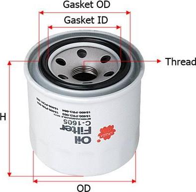 SAKURA Automotive C-1605 - Filtru ulei aaoparts.ro