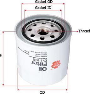 SAKURA Automotive C-1102 - Filtru ulei aaoparts.ro
