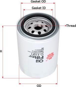 SAKURA Automotive C-1121 - Filtru ulei aaoparts.ro