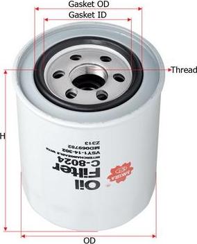 SAKURA Automotive C-8024 - Filtru ulei aaoparts.ro