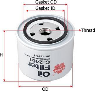 SAKURA Automotive C-2401 - Filtru ulei aaoparts.ro