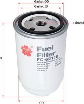 SAKURA Automotive FC-62110 - Filtru combustibil aaoparts.ro