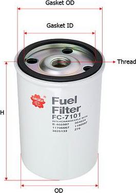 SAKURA Automotive FC-7101 - Filtru combustibil aaoparts.ro
