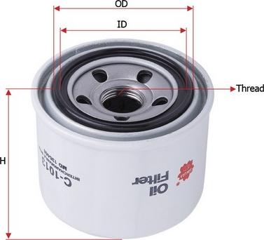 Sakura Filters AU C-1013 - Filtru ulei aaoparts.ro