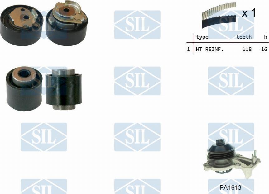 Saleri SIL K1PA1613 - Set pompa apa + curea dintata aaoparts.ro