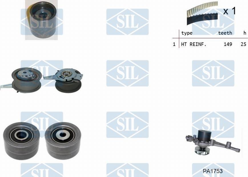 Saleri SIL K1PA1753 - Set pompa apa + curea dintata aaoparts.ro