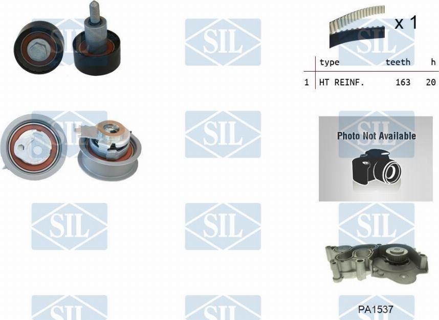 Saleri SIL K2PA1537 - Set pompa apa + curea dintata aaoparts.ro