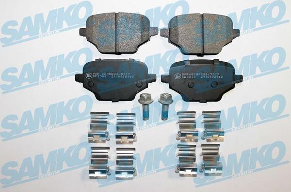 Samko 5SP2162K - Set placute frana,frana disc aaoparts.ro