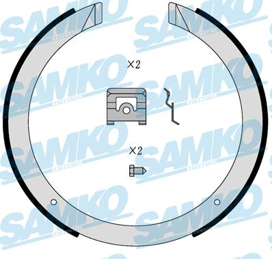 Samko 81098 - Set saboti frana, frana de mana aaoparts.ro