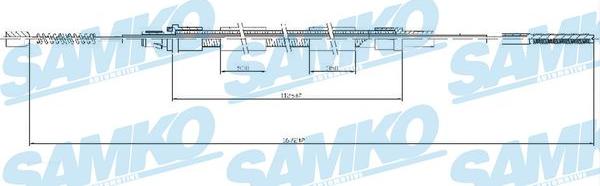 Samko C0931B - Cablu, frana de parcare aaoparts.ro