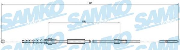 Samko C0516B - Cablu, frana de parcare aaoparts.ro
