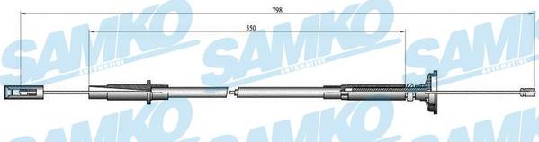 Samko C0261C - Cablu ambreiaj aaoparts.ro