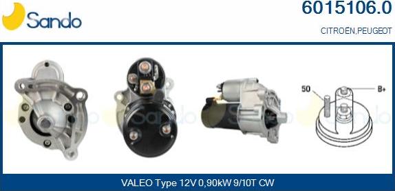 Sando 6015106.0 - Starter aaoparts.ro