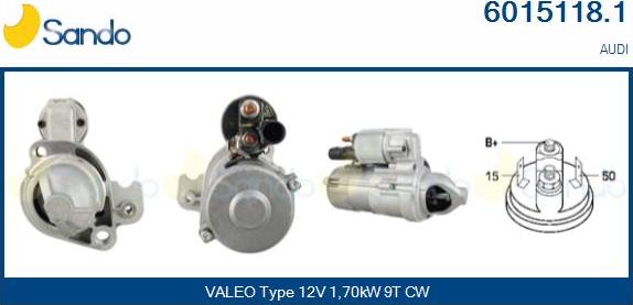 Sando 6015118.1 - Starter aaoparts.ro