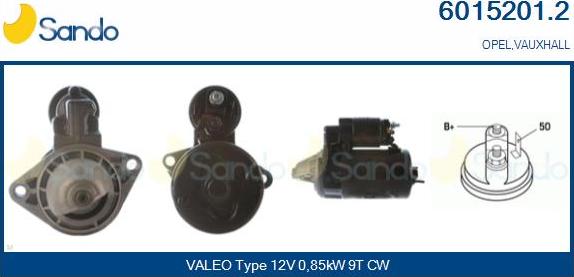 Sando 6015201.2 - Starter aaoparts.ro