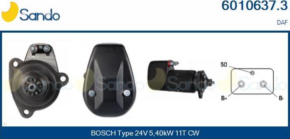 Sando 6010637.3 - Starter aaoparts.ro
