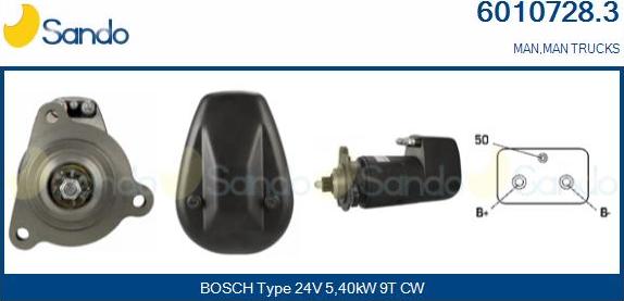 Sando 6010728.3 - Starter aaoparts.ro