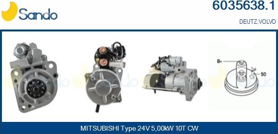 Sando 6035638.1 - Starter aaoparts.ro