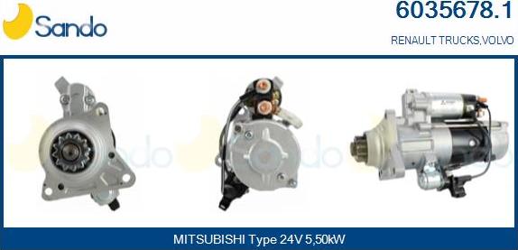 Sando 6035678.1 - Starter aaoparts.ro