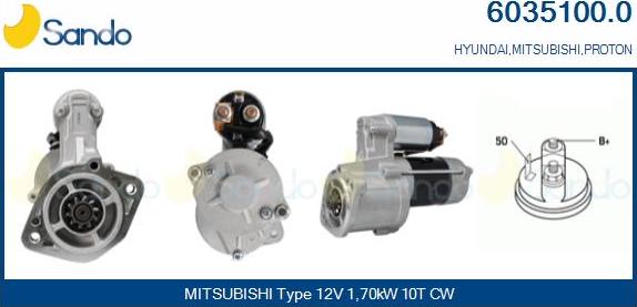 Sando 6035100.0 - Starter aaoparts.ro