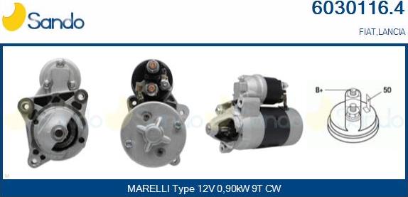 Sando 6030116.4 - Starter aaoparts.ro