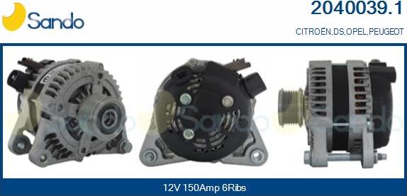 Sando 2040039.1 - Generator / Alternator aaoparts.ro