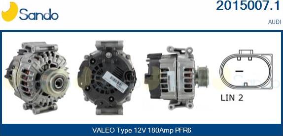 Sando 2015007.1 - Generator / Alternator aaoparts.ro