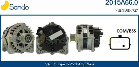 Sando 2015A66.0 - Generator / Alternator aaoparts.ro