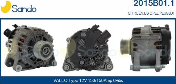 Sando 2015B01.1 - Generator / Alternator aaoparts.ro