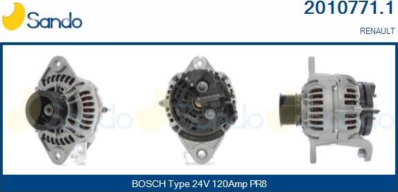 Sando 2010771.1 - Generator / Alternator aaoparts.ro