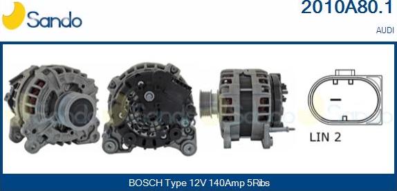 Sando 2010A80.1 - Generator / Alternator aaoparts.ro
