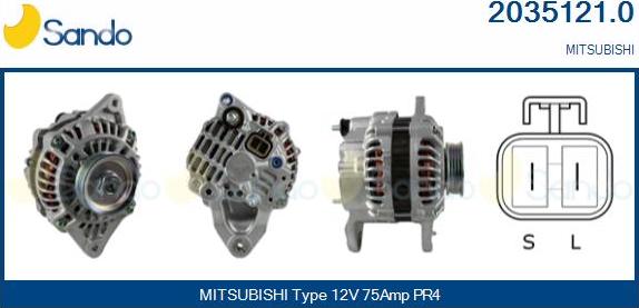 Sando 2035121.0 - Generator / Alternator aaoparts.ro