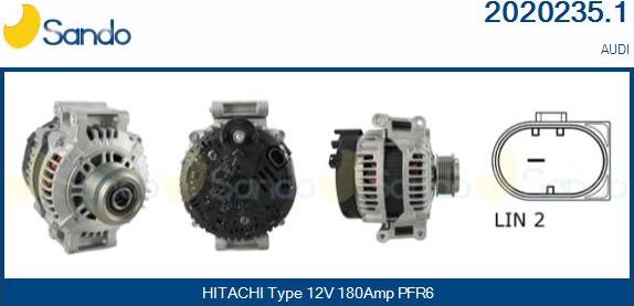 Sando 2020235.1 - Generator / Alternator aaoparts.ro