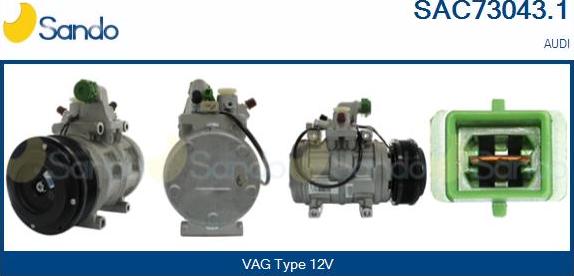 Sando SAC73043.1 - Compresor, climatizare aaoparts.ro