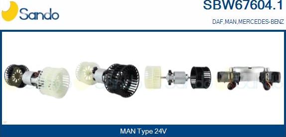 Sando SBW67604.1 - Ventilator, habitaclu aaoparts.ro