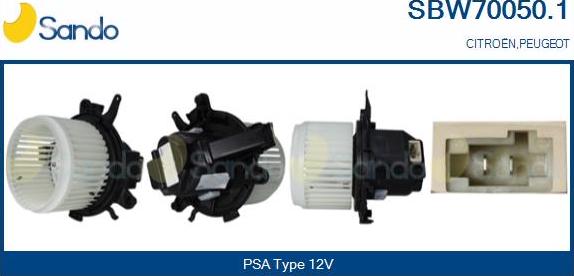 Sando SBW70050.1 - Ventilator, habitaclu aaoparts.ro