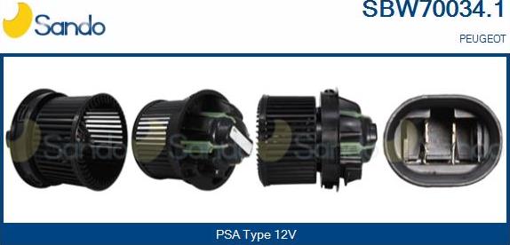 Sando SBW70034.1 - Ventilator, habitaclu aaoparts.ro