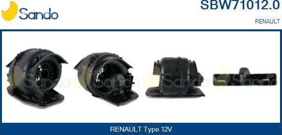 Sando SBW71012.0 - Ventilator, habitaclu aaoparts.ro