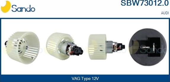 Sando SBW73012.0 - Ventilator, habitaclu aaoparts.ro