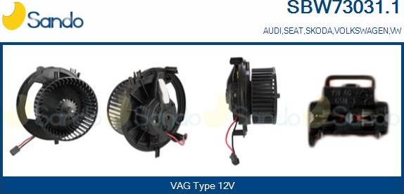 Sando SBW73031.1 - Ventilator, habitaclu aaoparts.ro