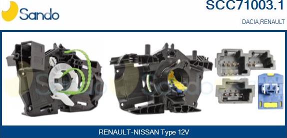 Sando SCC71003.1 - Arc spirala, Airbag aaoparts.ro