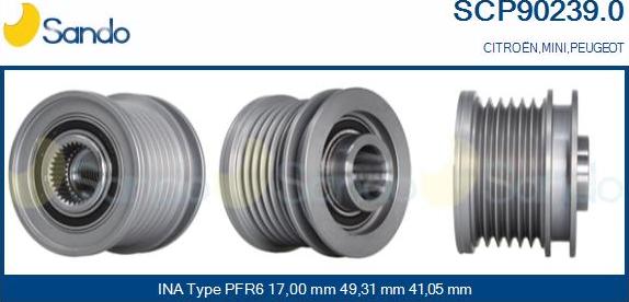 Sando SCP90239.0 - Fulie, alternator aaoparts.ro
