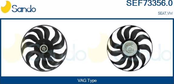 Sando SEF73356.0 - Ventilator, radiator aaoparts.ro