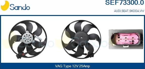 Sando SEF73300.0 - Ventilator, radiator aaoparts.ro
