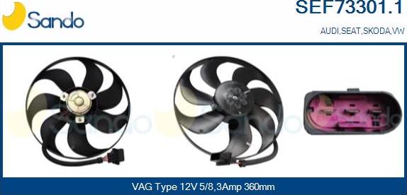 Sando SEF73301.1 - Ventilator, radiator aaoparts.ro