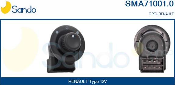 Sando SMA71001.0 - Comutator, reglaj oglinda aaoparts.ro