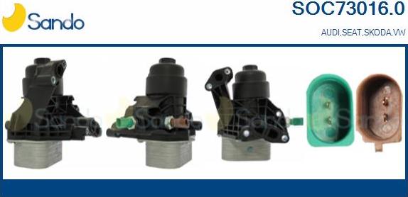 Sando SOC73016.0 - Radiator ulei, ulei motor aaoparts.ro