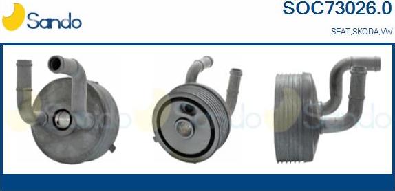 Sando SOC73026.0 - Radiator ulei, ulei motor aaoparts.ro