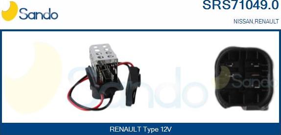 Sando SRS71049.0 - Rezistor, ventilator habitaclu aaoparts.ro