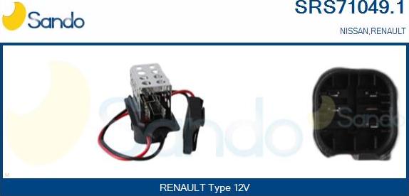 Sando SRS71049.1 - Rezistor, ventilator habitaclu aaoparts.ro